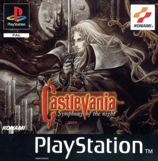Ilustração oficial de Castlevania: Symphony of the Night mostrando Alucard com sua estética andrógina e gótica