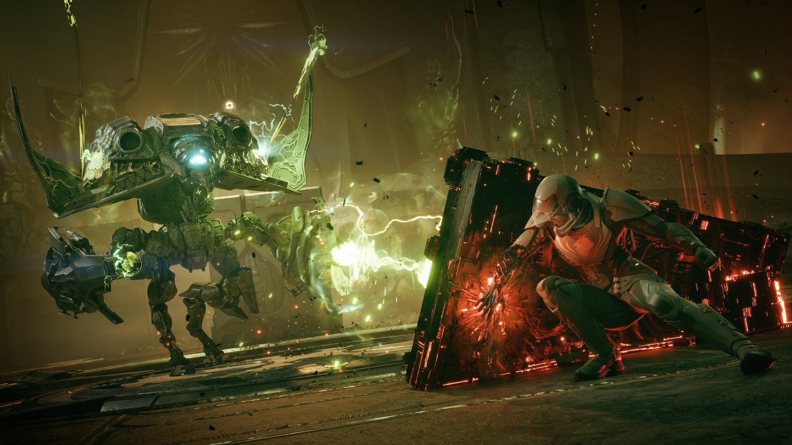 Cenário espacial futurista e armaduras de alta tecnologia no RPG de ficção científica Exodus