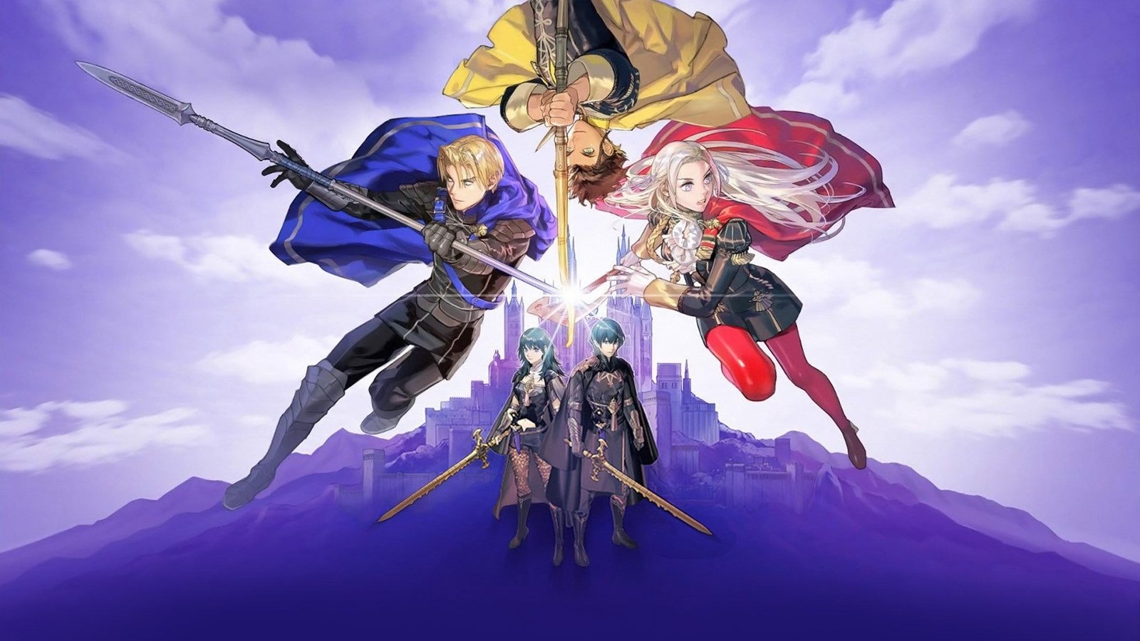 Fire Emblem Three Houses - Edelgard, Dimitri, Claude e Byleth