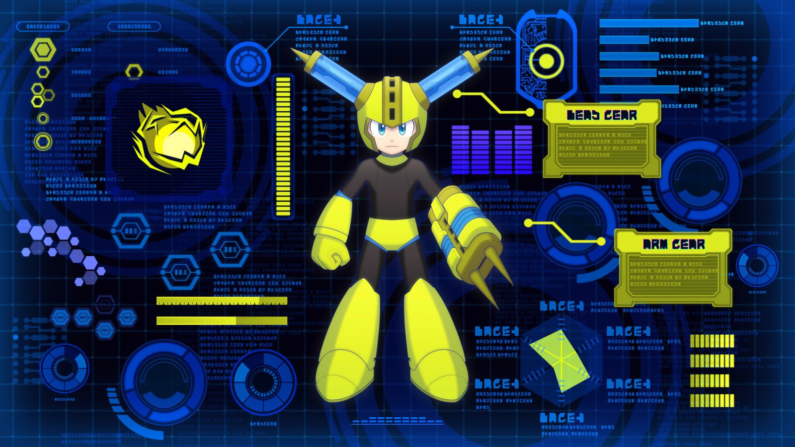 Captura de tela oficial de Mega Man 11 demonstrando o Double Gear System