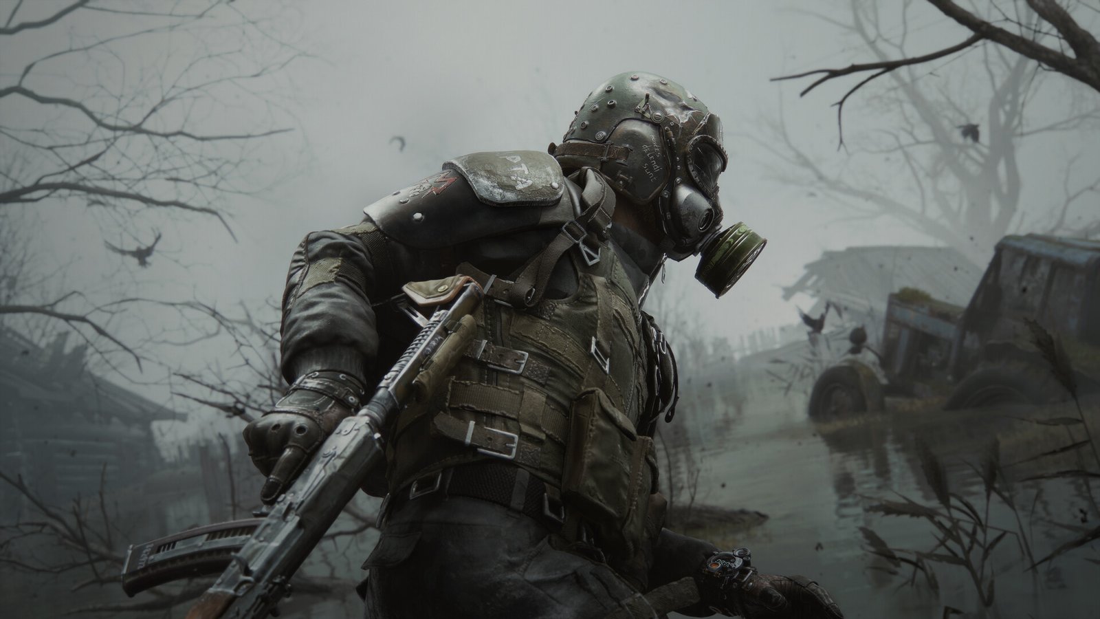 Captura oficial de Metro 2039 da 4A Games revelando os túneis escuros e detalhados de Moscou com iluminação Ray Tracing nativa