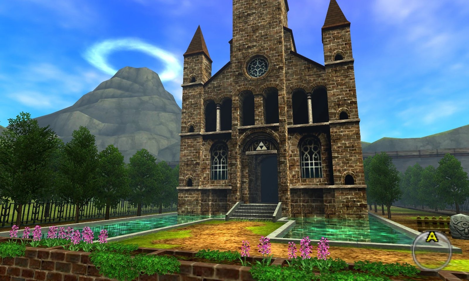 Interior do Temple of Time com a Master Sword repousando no Pedestal do Tempo
